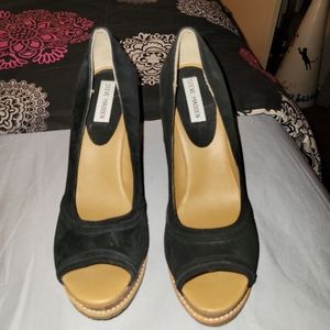Steve Madden 8.5 Black Wedges